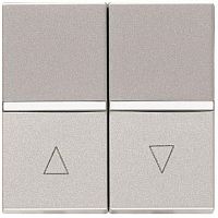 Выключатель жалюзи без фиксации без рамки ABB Niessen Zenit 1-кл. 2 мод. N2244 PL серебро картинка